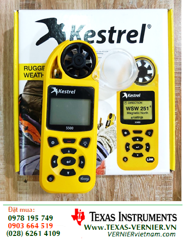 Kestrel 5500 (Không LINK), Máy đo vi khí hậu & Quan trắc thời tiết Kestrel 5500 Weather Meter (Xuất xứ USA) | CÒN HÀNG